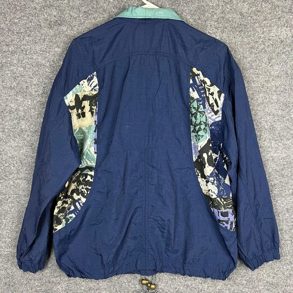 Vintage Nike Zip Up Windbreaker Abstract Geometric Jacket‎ Men's SZ S